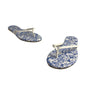 Lauren Conrad Women’s Blue Floral Honey 2 Flip Flop Sandals Sz 8M