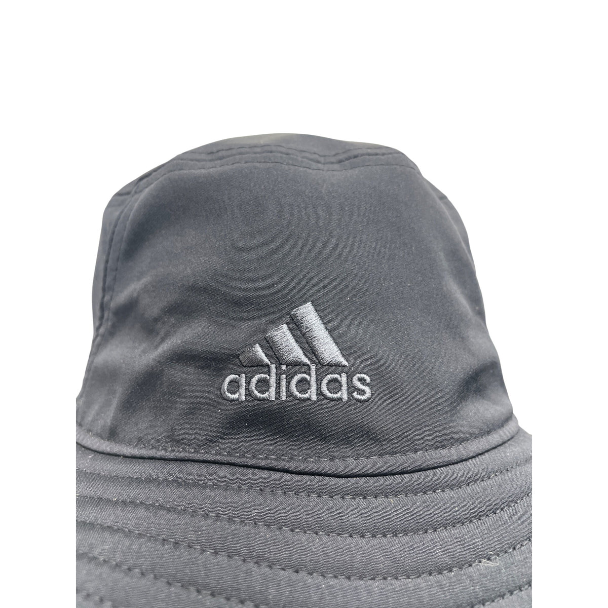 Adidas Black Bucket Hat With Chin Strap Recycled Polyester & Spandex Adjustable Fit