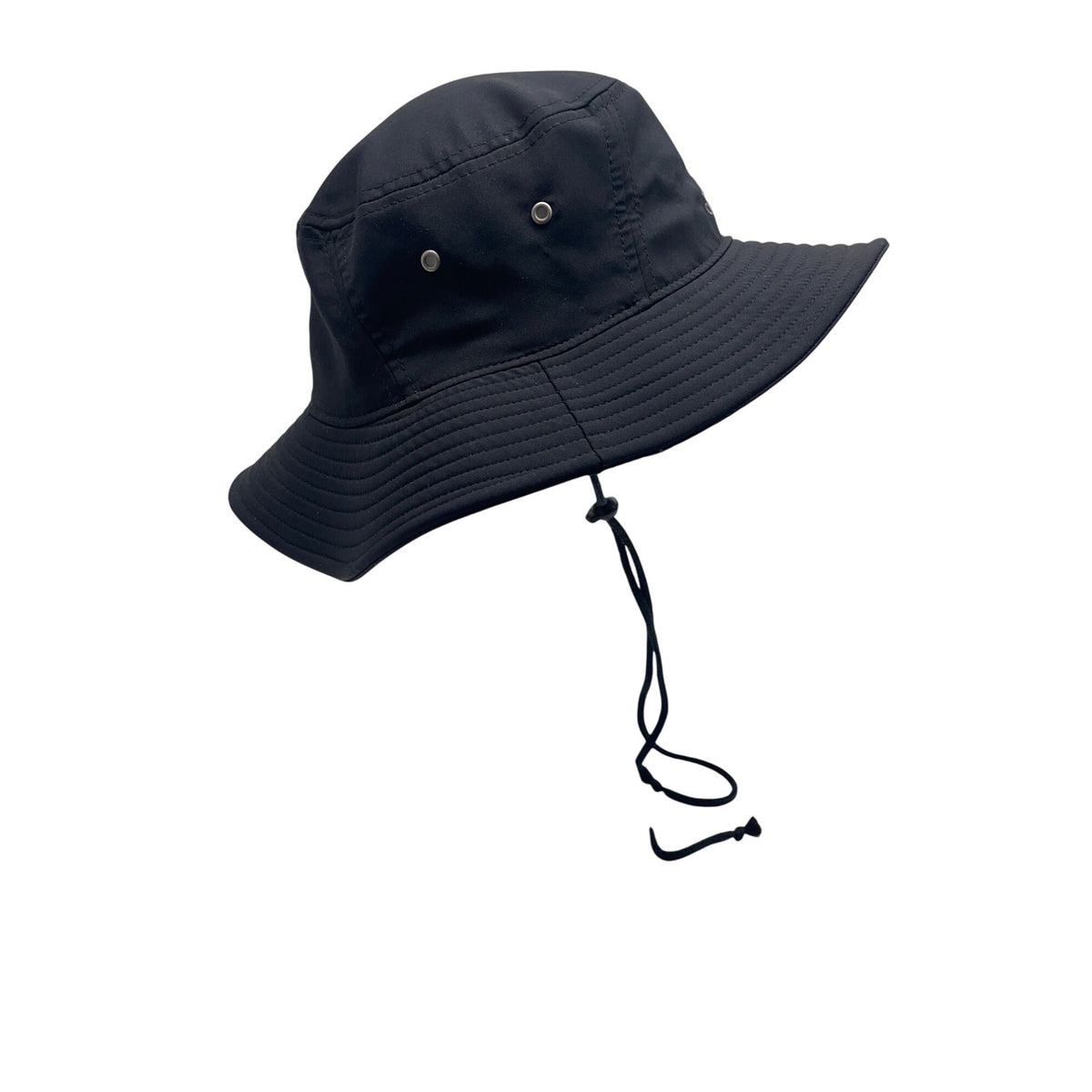 Adidas Black Bucket Hat With Chin Strap Recycled Polyester & Spandex Adjustable Fit