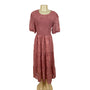 S.Deer Rose Womens Smocked A-Line Maxi Dress With Floral Pattern Sz 2XL - New