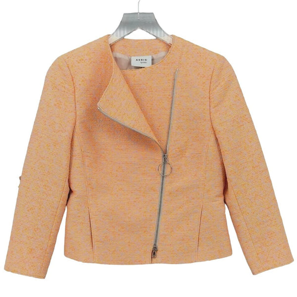 Akris Punto Women's Orange Modern  Knitted Fabric Jacket  Sz 14- NWT