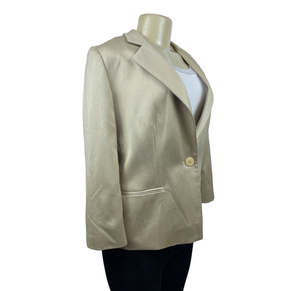 Armani Collezioni Women’s Satin Tan Blazer Sz 10