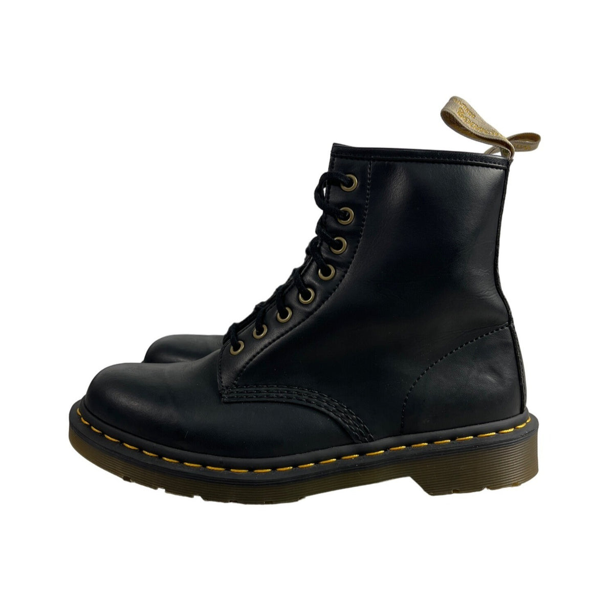 Dr Martens Women's Black Vegan Synthetic Leather Air Cushion Sole Boots Sz 8M