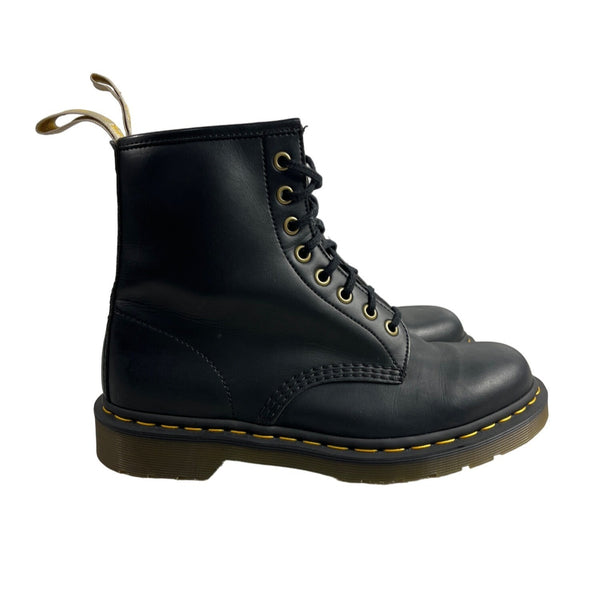 Dr Martens Women's Black Vegan Synthetic Leather Air Cushion Sole Boots Sz 8M