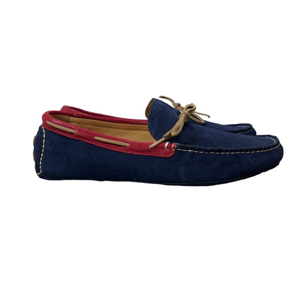 Johnston & Murphy Men's Navy & Red Suede Harman On Board Loafers Sz 12M - NWB