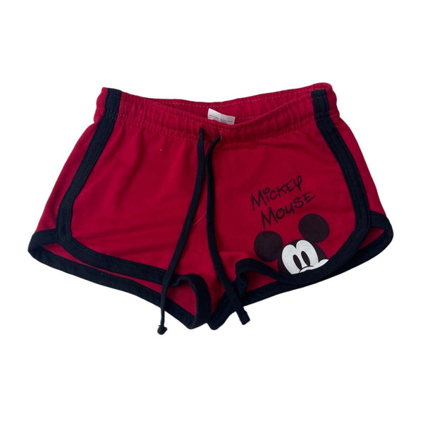 Disney Mickey Mouse Red & Black Kids Junior Girl Shorts Size 4/5