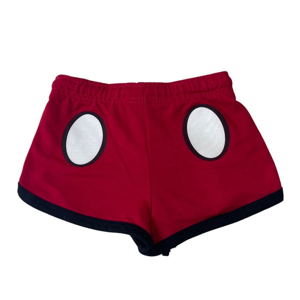 Disney Mickey Mouse Red & Black Kids Junior Girl Shorts Size 4/5