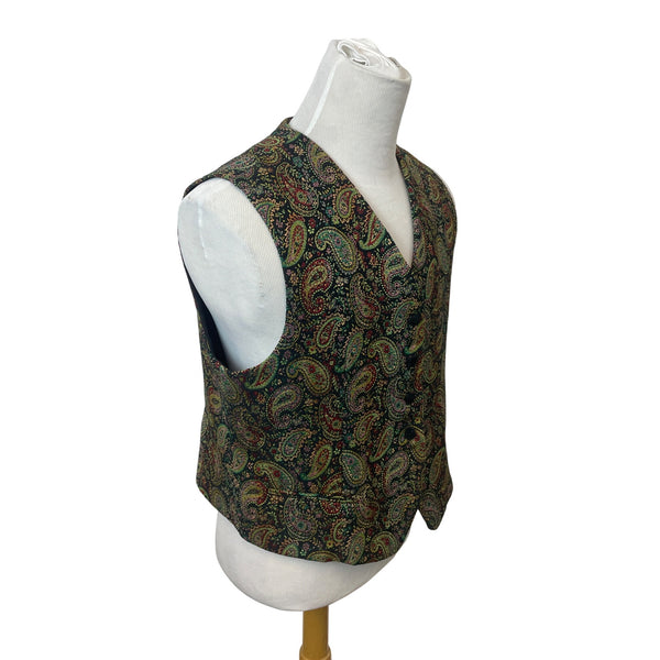 Talbot's Mens Muticolor Paisley Button-Down Waistcoat Size 16