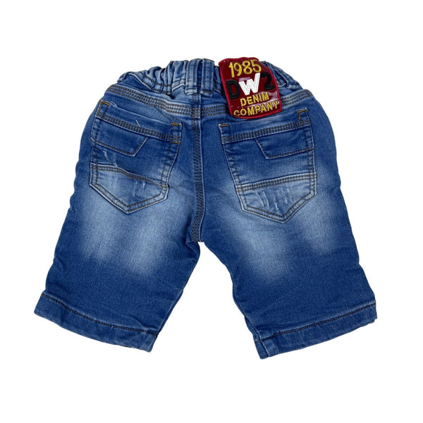 Woker Toddler Boys  Denim Company Elastic Waist Distressed Blue Jean Shorts Sz 4