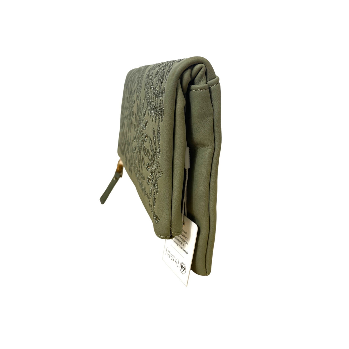 Olive Urban Expressions Vegan Leather Bag with Gold Chain