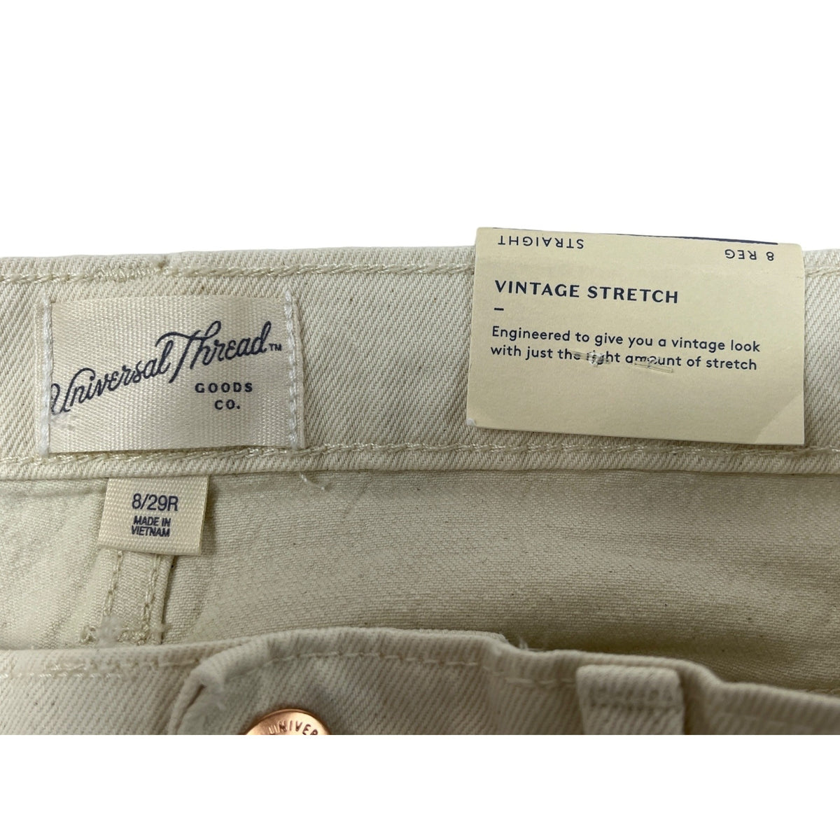 Universal Thread Jean Vintage Stretch Women's Beige Pants Sz 8 - NWT