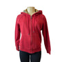 Burberry Womens Knight Logo and Iconic Plaid Pattern Red Zip-Up Hoodie Size XS