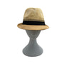 Westend Mens Natural Straw Fedora With Black Band