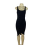 Black Abbelline Sleeveless Ruched Midi Dress For Women Szize S-New