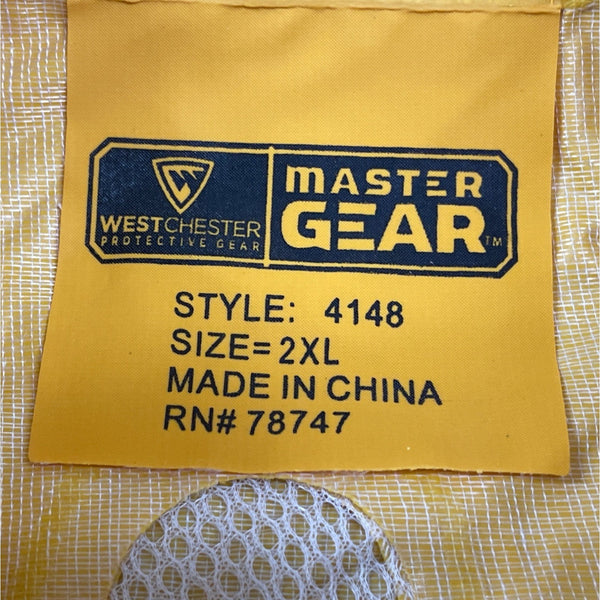 Westchester Master Gear Protective Mens Yellow Raincoat With Pockets Sz 2XL- New