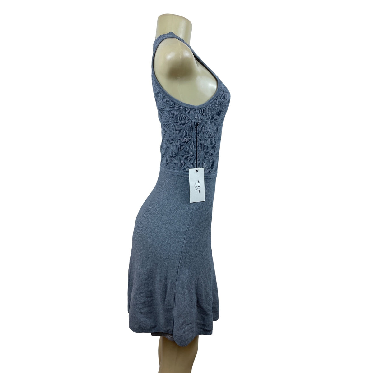 Ali & Jay Women’s Grey Knee Length Dress Sz M - NWT