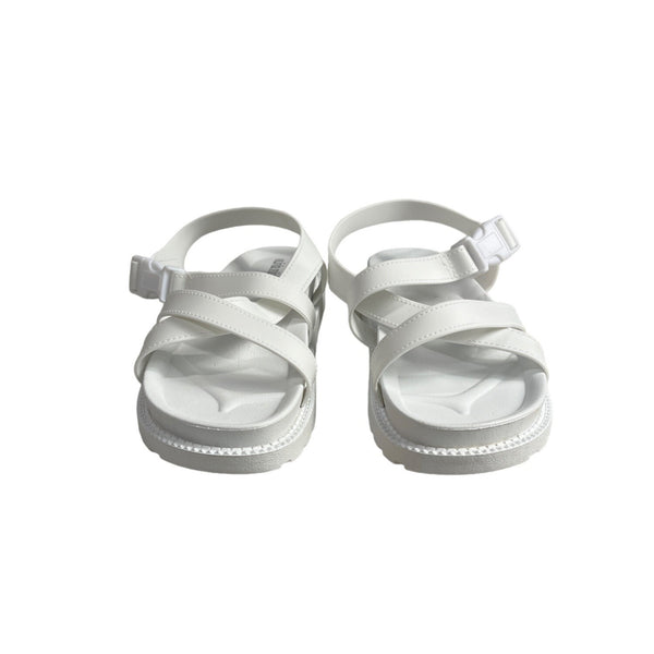 Olivia Millerd Women's White Detachable Strap Sandals Sz 10