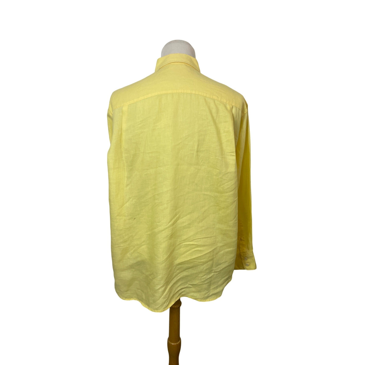 Tommy Bahama Mens Yellow Long Sleeve Linen Button-Up Shirt Sz XL