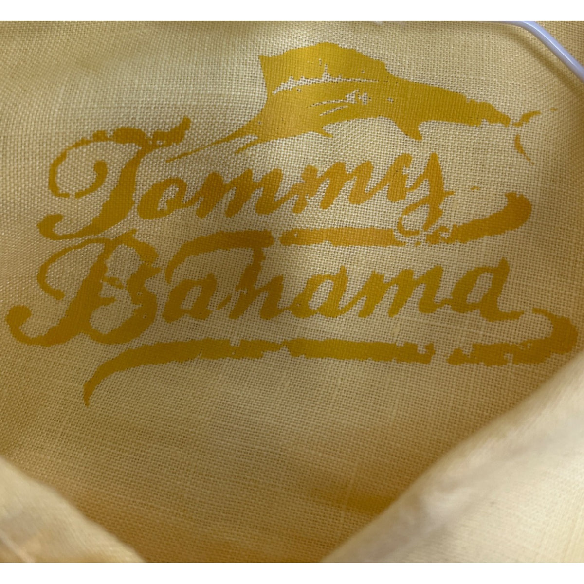 Tommy Bahama Mens Yellow Long Sleeve Linen Button-Up Shirt Sz XL