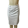 Ellen Tracy Womens White Lace-Up Midi Pencil Skirt Size 2