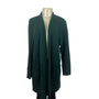 Loft Womens Ribbed Open Front & Patch Pockets Cardigan Sweater XXL Green - New