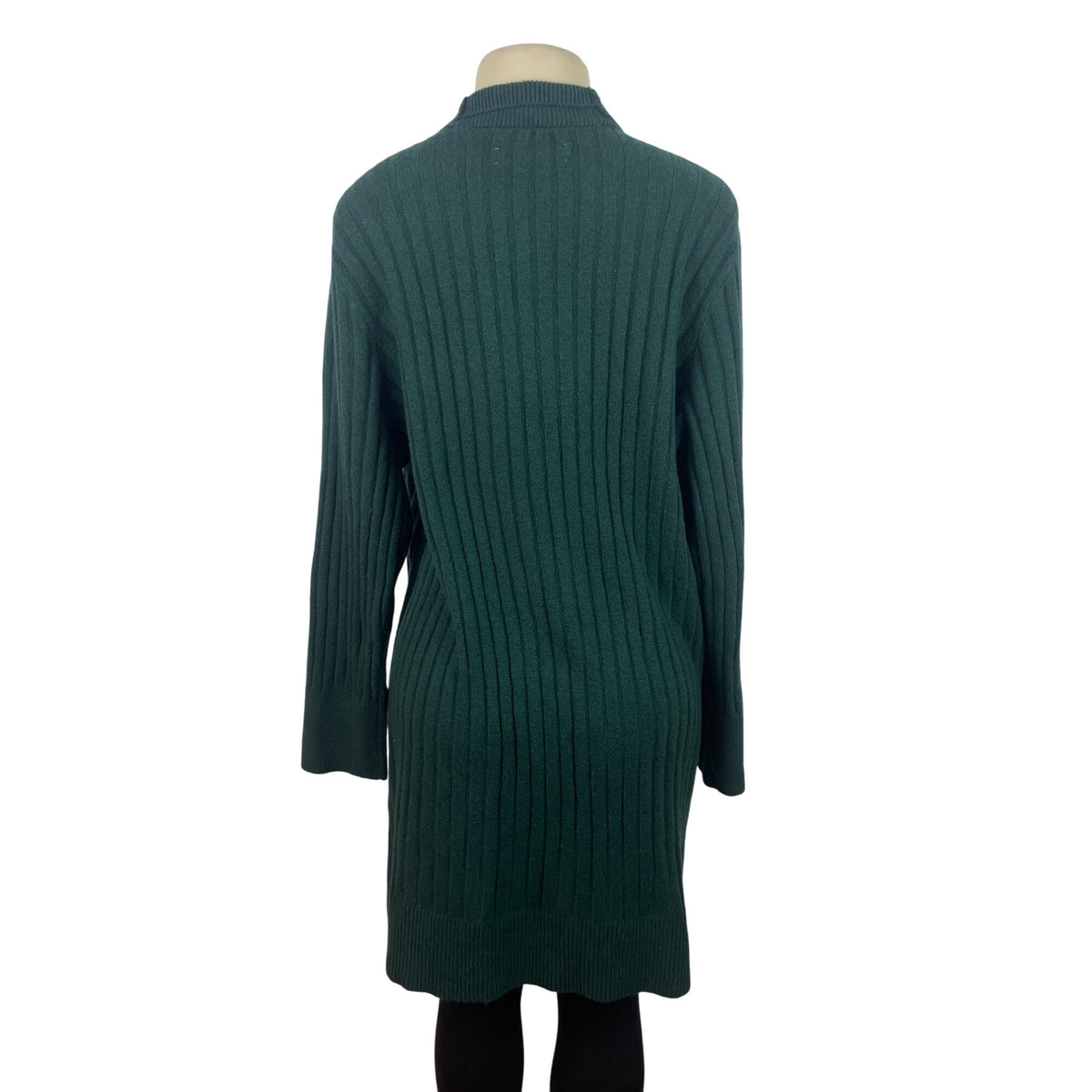 Loft Womens Ribbed Open Front & Patch Pockets Cardigan Sweater XXL Green - New