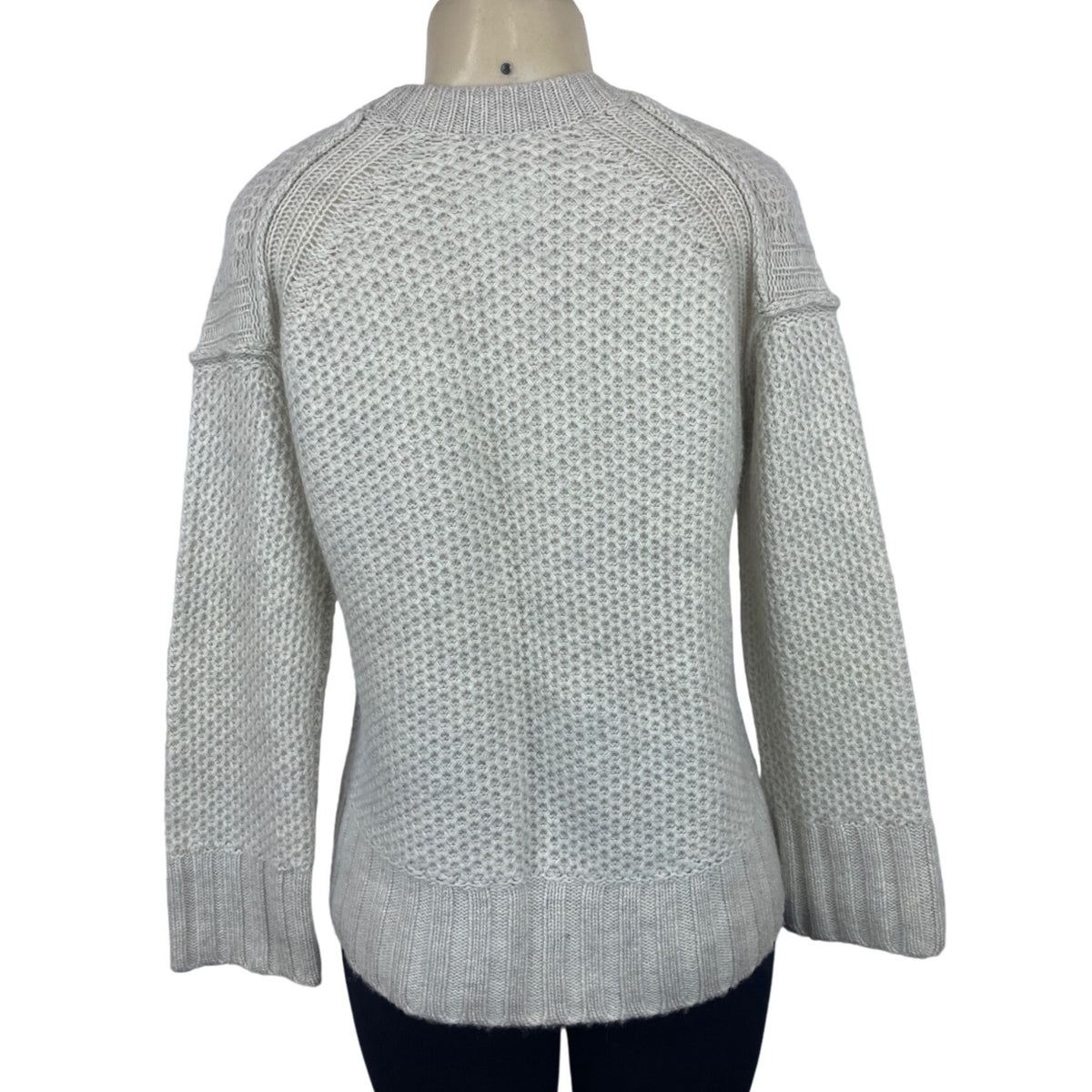 Zadig & Voltaire Off White Cashmere Long Sleeve Mark Deluxe C Sweater Sz XS