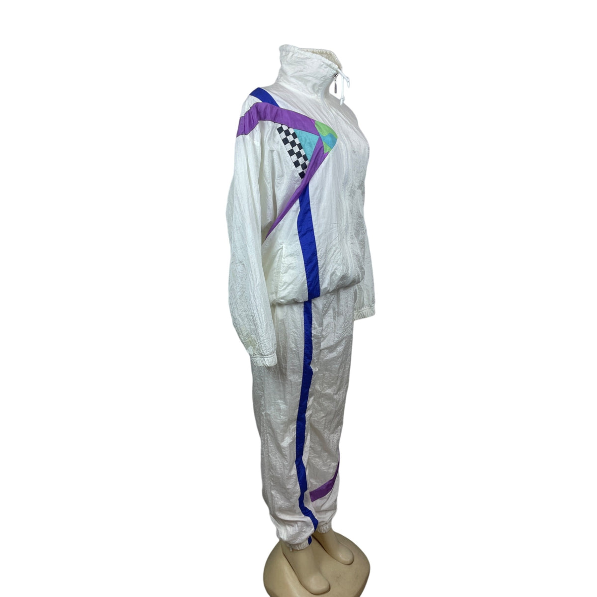 Vintage Sergio Tacchini Women's White Tracksuit Sz 12