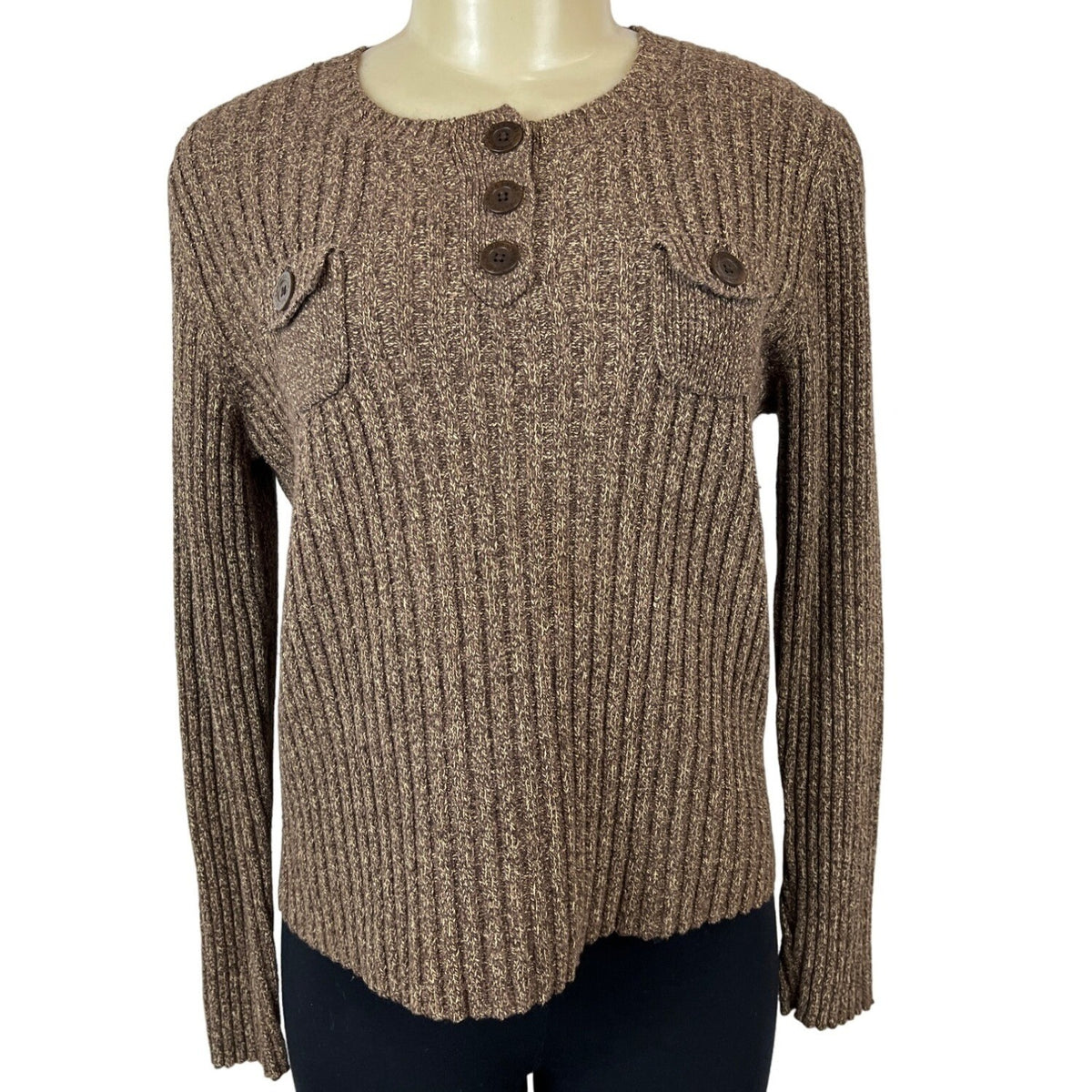 Vtg Ralph Lauren Women's Brown Sweater Sz L