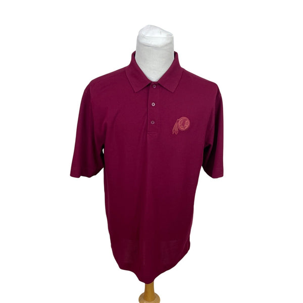 Cutter & Buck Mens Burgundy Washington Redskins Apparel Polo Shirt Size  L - New