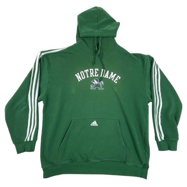 Adidas Men's Green Notre Dame Hoodie Jacket Sz L