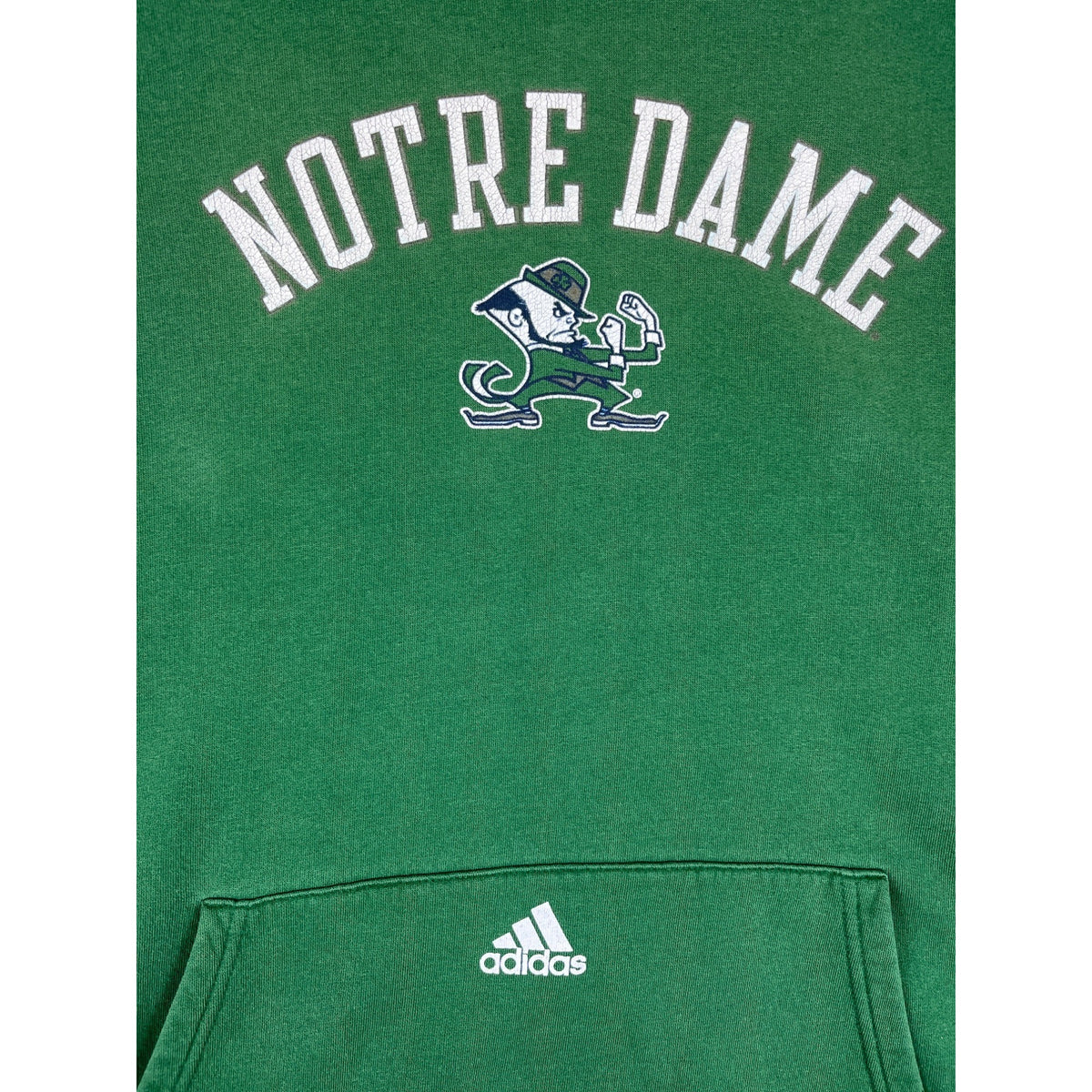 Adidas Men's Green Notre Dame Hoodie Jacket Sz L