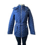 Tommy Hilfiger Women's Navy Blue Quilted Hooded Winter Coat Sz XS