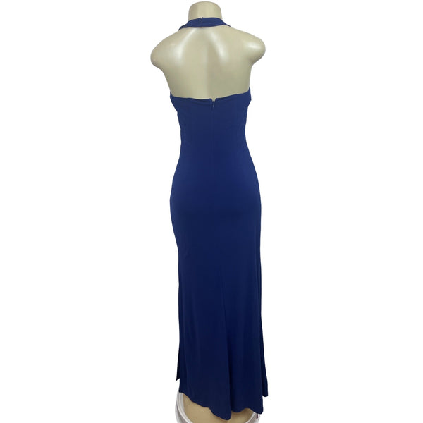 Laundry Women’s Blue Halter Long Dress Sz 4 (EU 36) NWT