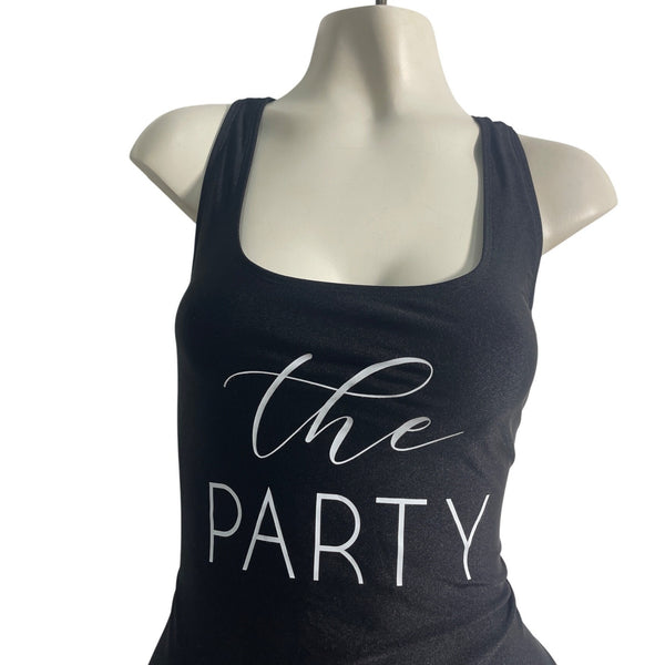 Black Scoop Neck "The Party" Bodysuit Sz XL- NEW