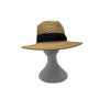 Furtalk Wide Brim Straw Sun Hat With Black Ribbon Band Sz L