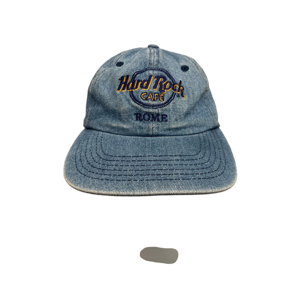 Hard Rock Cafe Rome Denim Adjustable Strapback Cap