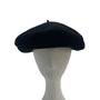 Toucan Colection Unisex Black Wool French Beret - One Size