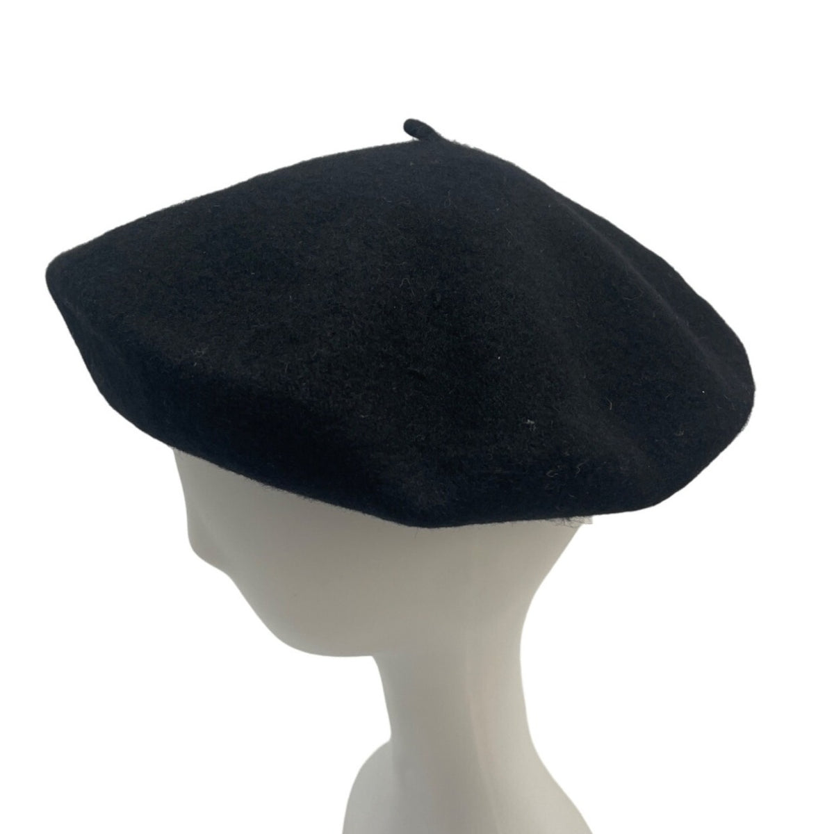 Toucan Colection Unisex Black Wool French Beret - One Size