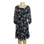 Bar III Womens Floral Black & White Polyester Dress Size L- New