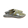 Mazouzi Women's Silver Gold Moroccan Slip On Mule Sandals Sz 9