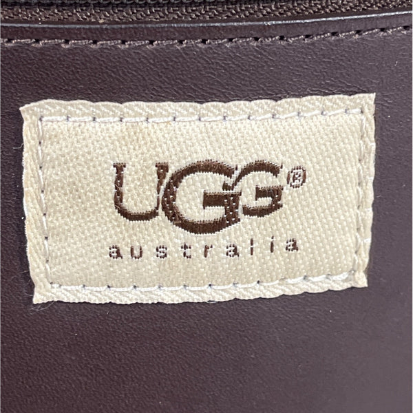 UGG Aus Women's Brown And Beige Suede Leather & Sheepskin Crossbody Bag