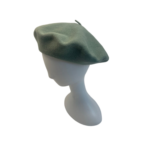 BeauChapeau Wool Beret Hat Green One Size Made In Canada