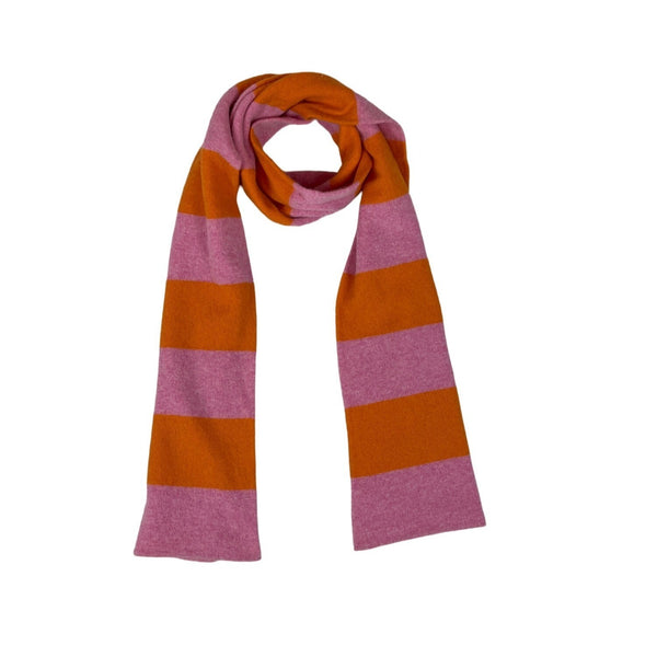 J. Crew Pink and Orange Coloblock Women's Scarf One Size