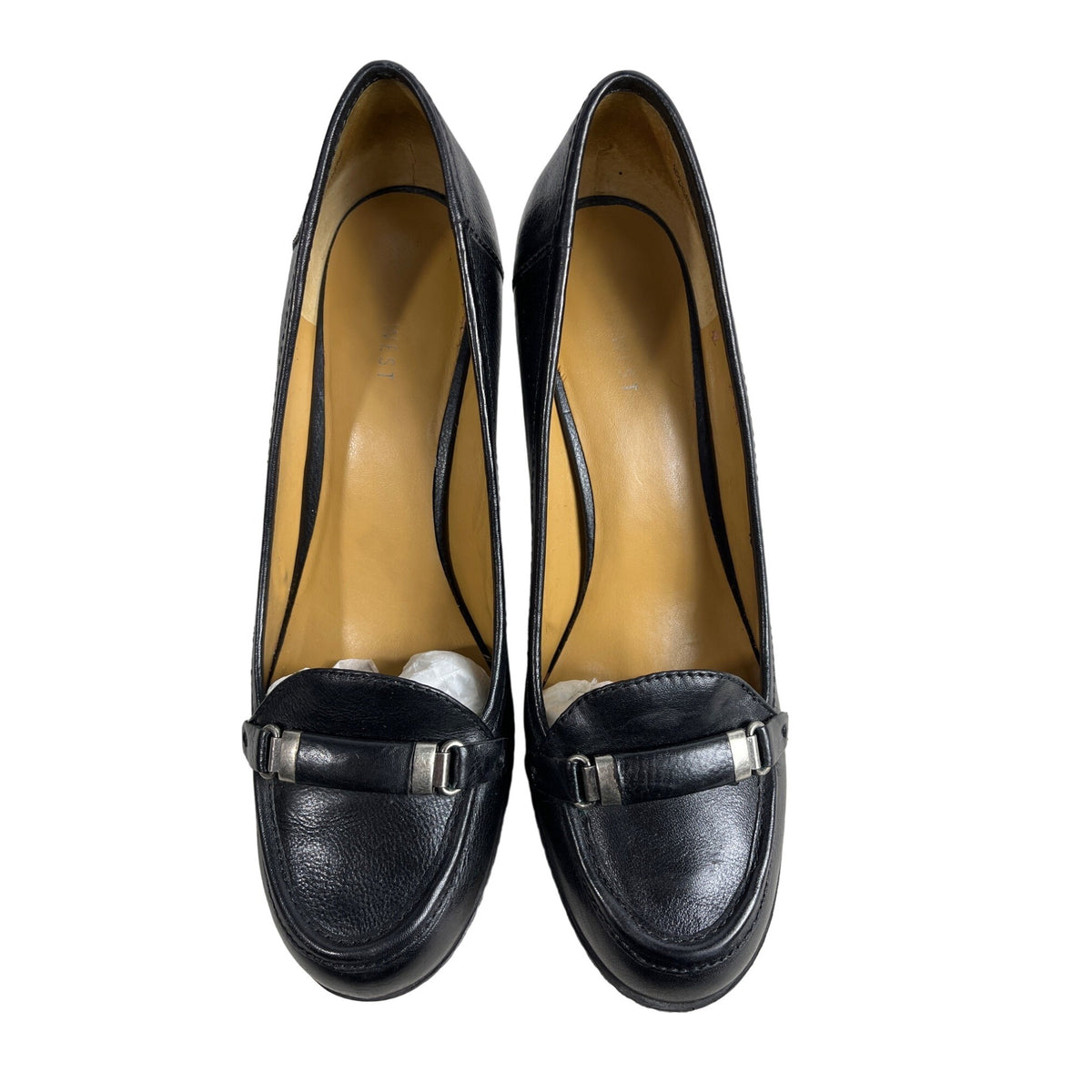 Nine West Women's Black Leather Nwtayia Penny Loafers Sz 9M