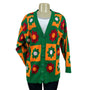 Black Fashion Women’s Multicolored Boke Checkerboard Sweater Cardigan Sz S - L