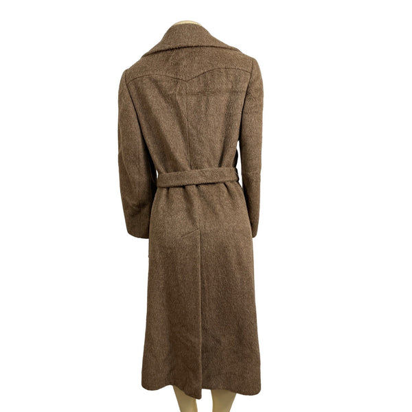 Regal De Montagnac Women's  Beige Notched Lapel Long Coat