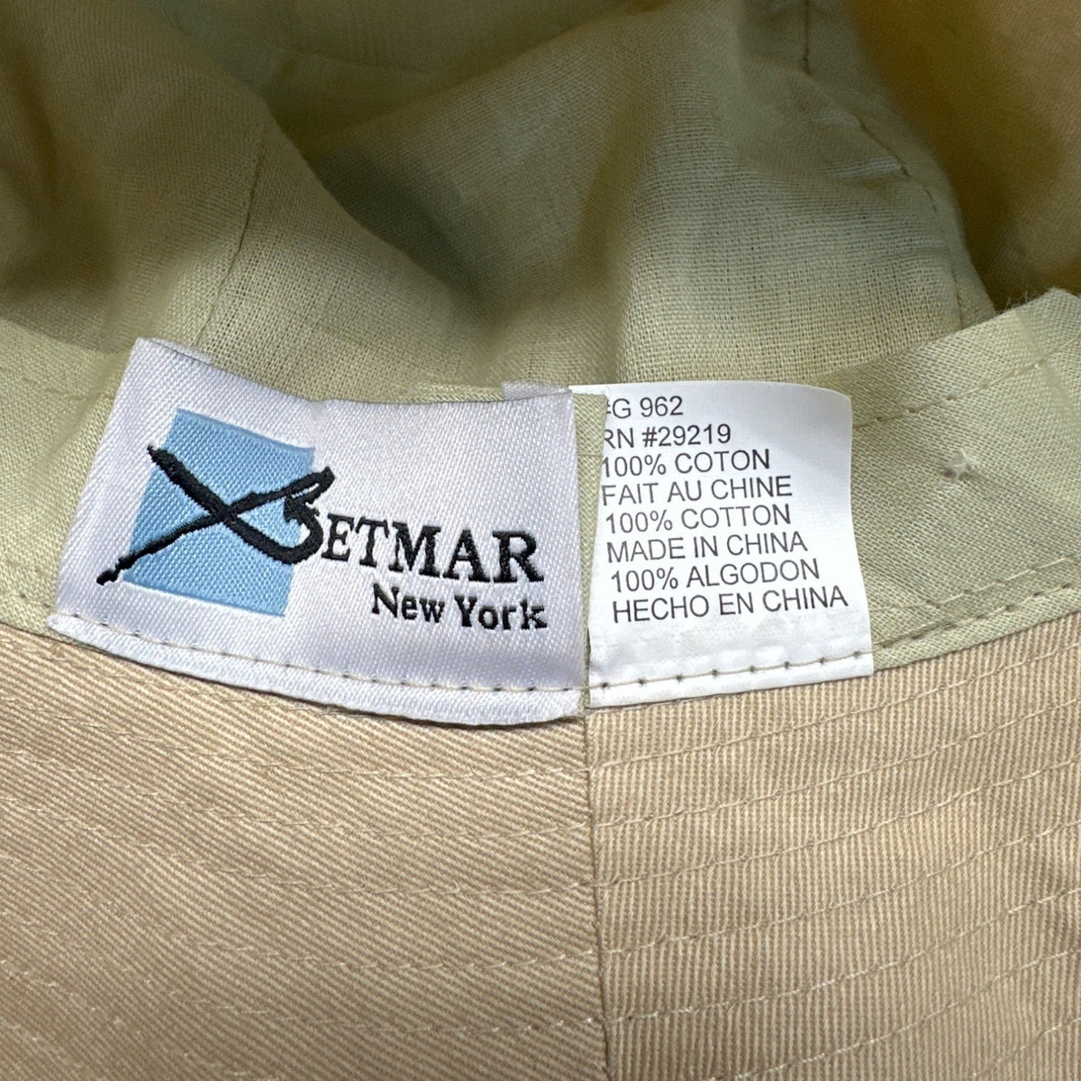 Betmar Women's Beige Tied Back Sun Hat