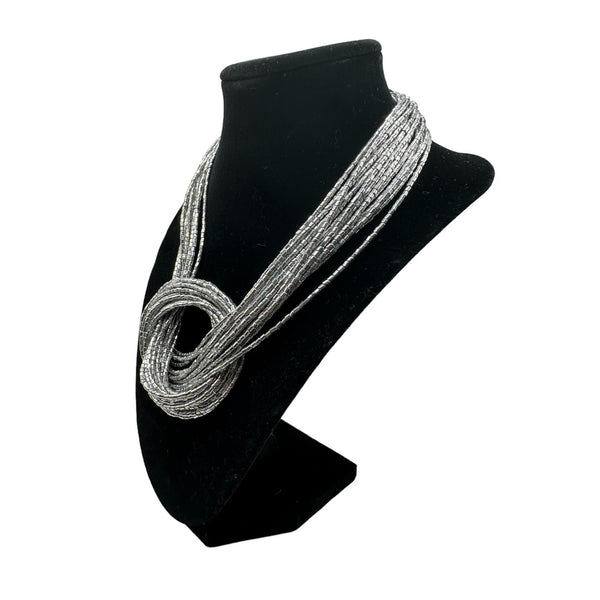 Paparazzi Silver Seed Bead Necklace - 20in