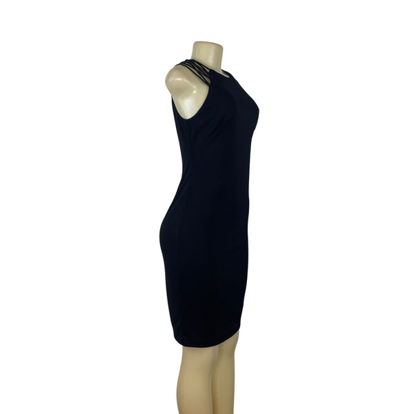 Ralph Lauren Womens Black Strappy Sleeveless Bodycon Dress Size 4